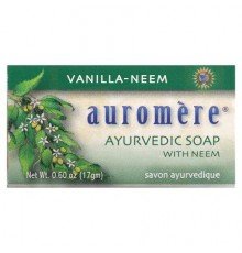Auromere, Ayurvedic Bar Soap with Neem, Vanilla-Neem, 0.6 oz (17 g)