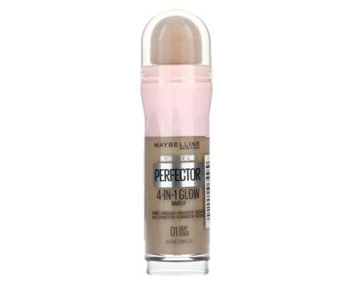 Maybelline, Instant Age Rewind, Perfector 4-in-1 Glow Makeup, 01 Light, 0.68 fl oz (20 ml)