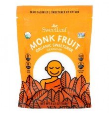 SweetLeaf Stevia, Monk Fruit Organic Sweetener, Granular, 8.47 oz (240 g)