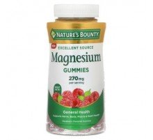 Nature's Bounty, Magnesium Gummies, Raspberry, 90  Gummies