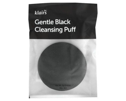Dear, Klairs, Gentle Black Cleansing Puff, 1 Puff