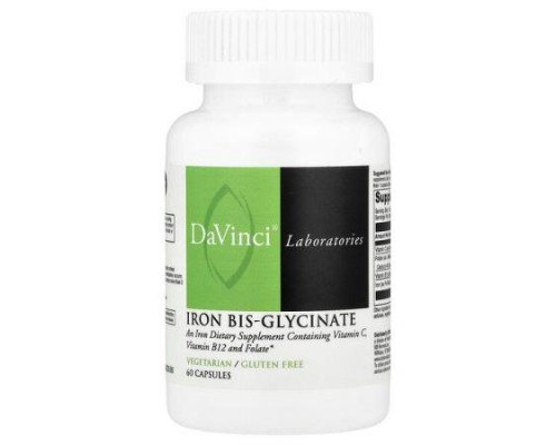 DaVinci Laboratories, Iron Bis-Glycinate, 60 Capsules