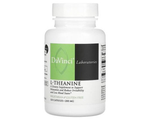 DaVinci Laboratories, L-Theanine, 200 mg, 120 Capsules