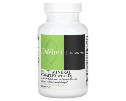 DaVinci Laboratories, Multi-Mineral Complex with D3, 120 Capsules