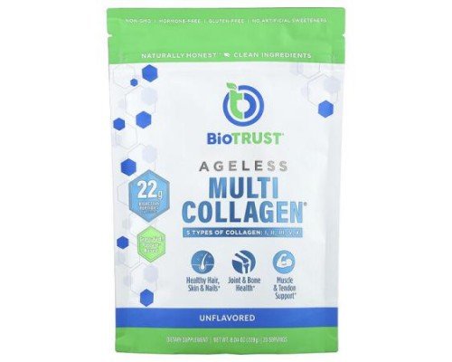 BioTRUST, Ageless Multi-Collagen®, Unflavored, 8.04 oz (228 g)