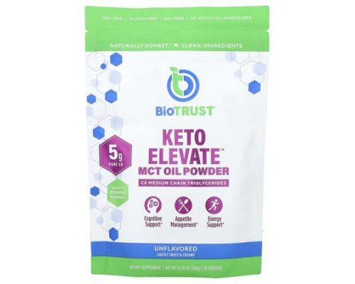 BioTRUST, Keto Elevate™, MCT Oil Powder, Unflavored, 6.35 oz (180 g)
