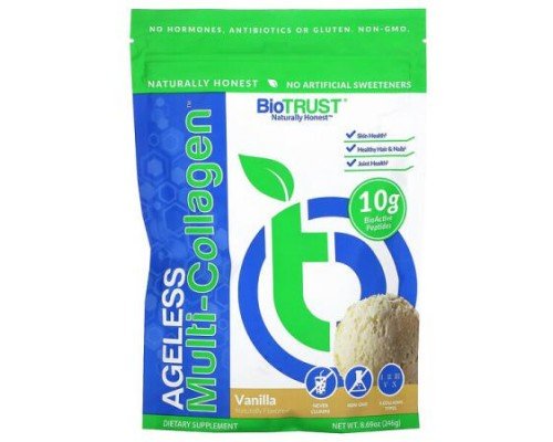 BioTRUST, Ageless Multi-Collagen®, Vanilla, 8.69 oz (246 g)