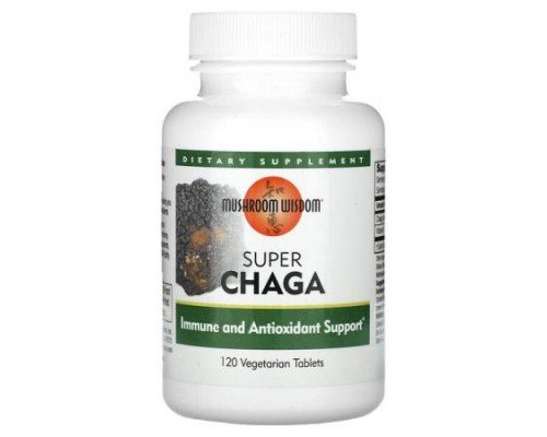 Mushroom Wisdom, Super Chaga, 120 Vegetarian Tablets