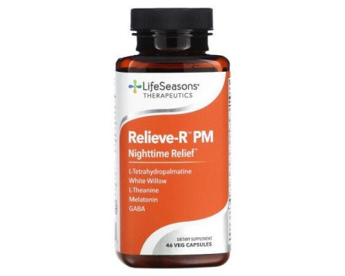 LifeSeasons, Therapeutics, Relieve-R PM, 46 Veg Capsules