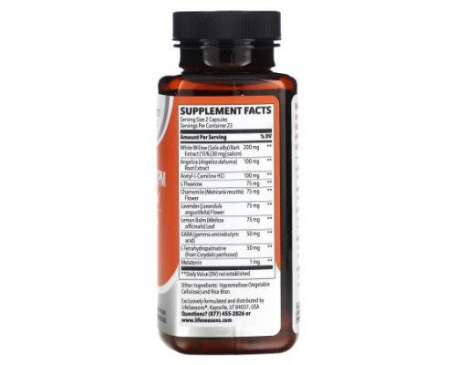 LifeSeasons, Therapeutics, Relieve-R PM, 46 Veg Capsules