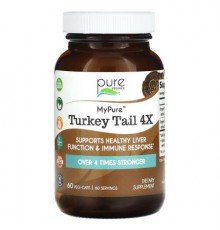 Pure Essence, My Pure, Turkey Tail 4X, 60 Vegi-Caps