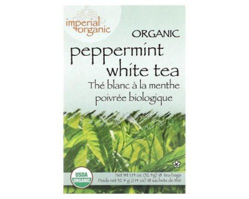 Uncle Lee's Tea, Imperial Organic, Peppermint White Tea, 18 Tea Bags, 1.14 oz (32.4 g)