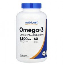 Nutricost, Omega-3, 120 Softgels