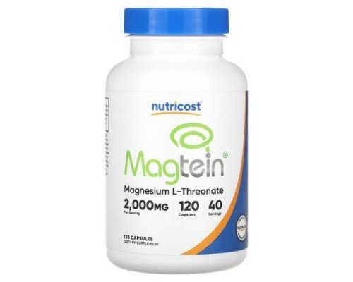 Nutricost, Magtein®, Magnesium L-Threonate, 120 Capsules (666 mg per Capsule)