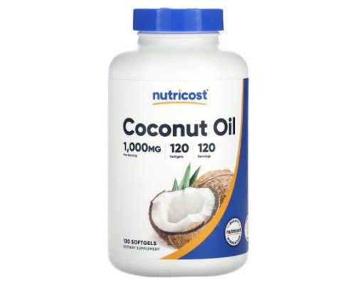 Nutricost, Coconut Oil, 1,000 mg , 120 Softgels