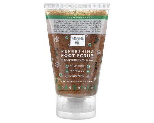Earth Therapeutics, Basics, Refreshing Foot Scrub, Therapeutic Exfoliator, 4 fl oz (118 ml)