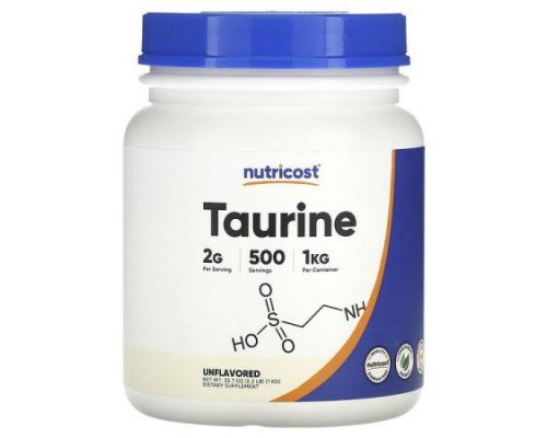 Nutricost, Taurine, Unflavored, 35.7 oz (1 kg)