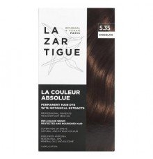 Lazartigue, Permanent Hair Dye with Botanical Extracts, 5.35 Chocolate, 1 Application