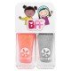 SuncoatGirl, Buddies Nail Polish Duo Set, Silver & Coral Glitter, 2 Piece Set