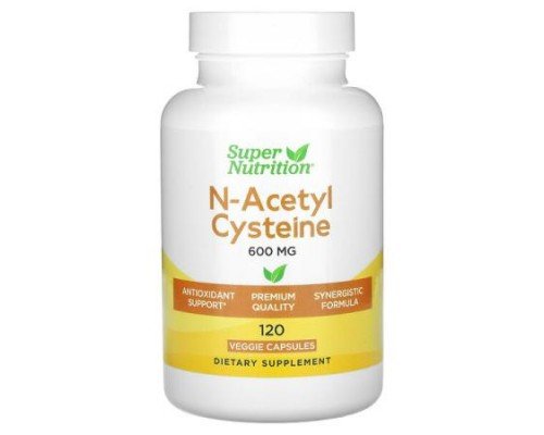 Super Nutrition, N-Acetyl Cysteine, 600 mg, 120 Veggie Capsules