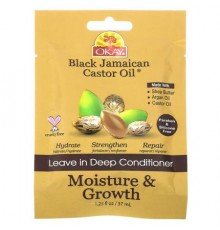 Okay Pure Naturals, Black Jamaican Castor Oil, Leave in Deep Conditioner, 1.25 fl oz (37 ml)