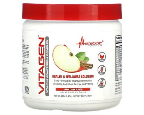 Metabolic Nutrition, VitaGen, Apple Cider, 8.47 oz (240 g)