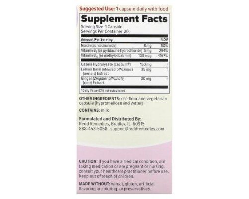Redd Remedies, Peaceful Mama, 30 Vegetarian Capsules