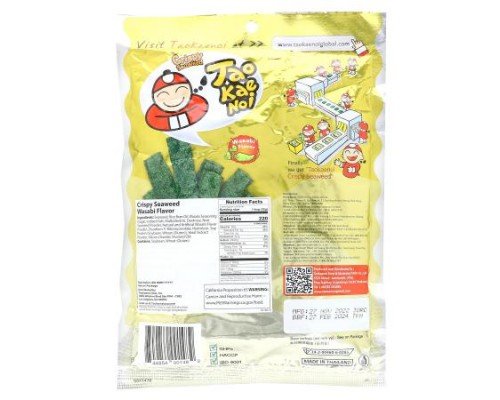 Tao Kae Noi, Crispy Seaweed Snack, Wasabi, 1.12 oz (32 g)