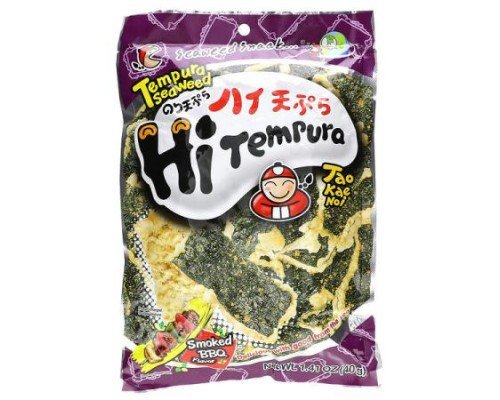 Tao Kae Noi, HiTempura Seaweed Snack, Smoked BBQ, 1.41 oz (40 g)