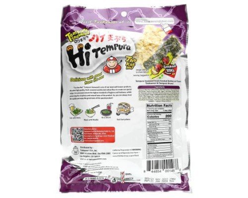 Tao Kae Noi, HiTempura Seaweed Snack, Smoked BBQ, 1.41 oz (40 g)