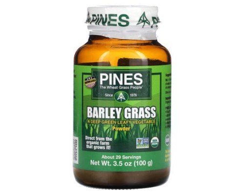 Pines International, Barley Grass Powder , 3.5 oz (100 g)