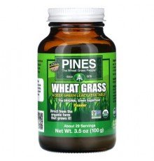 Pines International, Wheat Grass, Powder, 3.5 oz (100 g)