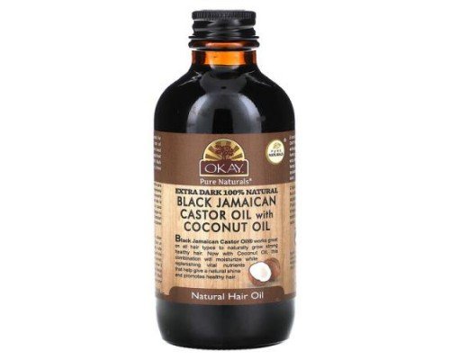 Okay Pure Naturals, Natural Hair Oil, Extra Dark, 4 fl oz (118 ml)