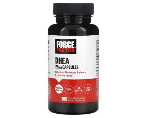 Force Factor, DHEA, 25 mg, 100 Vegetable Capsules