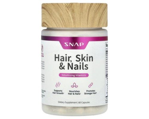 Snap Supplements, Hair, Skin & Nails , 60 Capsules