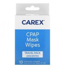 Carex, CPAP Mask Wipe, Travel Pack, Unscented, 10 Wipes