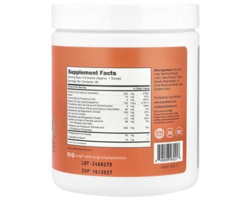 JUNP Hydration, Electrolyte Powder Mix, Peach, 14.6 oz (414 g)