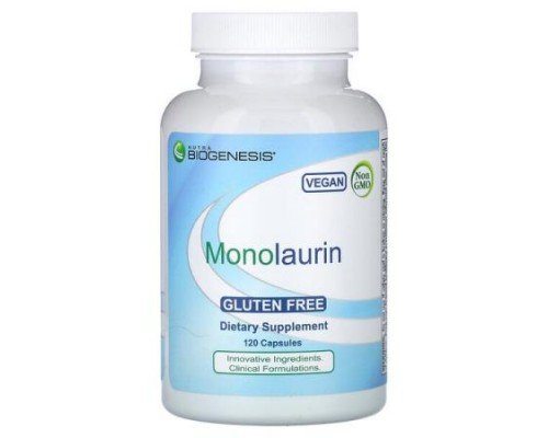 Nutra BioGenesis, Monolaurin, 120 Capsules (500 mg per Capsule)