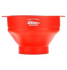 Amish Country Popcorn, Silicone Microwave Popcorn Popper, Red, 4 Pieces