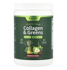 Snap Supplements, Collagen & Greens, Raspberry, 11.34 oz (321.6 g)