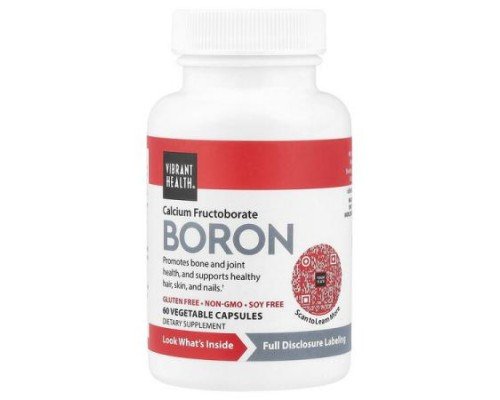 Vibrant Health, Boron, 60 Vegetable Capsules