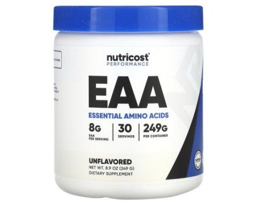 Nutricost, Performance, EAA, Unflavored, 8.9 oz (249 g)