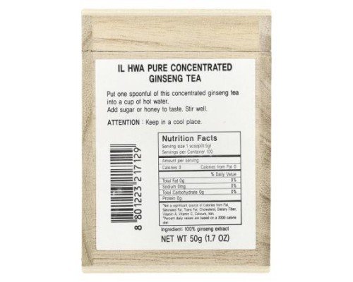 Ilhwa, Pure Concentrated Ginseng Tea, 1.76 oz (50 g)