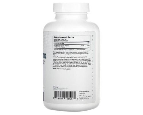 TypeZero, Clean, Iron Chelate , 18 mg, 240 Capsules