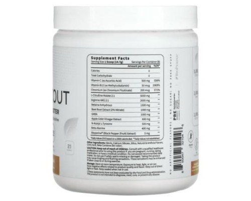 TypeZero, Clean Pre Workout, Stim-Free N.O. Booster, Pineapple Orange Mango, 10.9 oz (309 g)