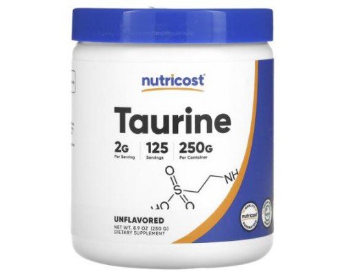 Nutricost, Taurine, Unflavored, 8.9 oz (250 g)