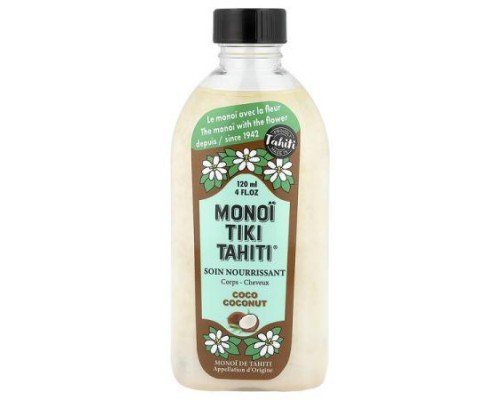 Monoi Tiare Tahiti, Monoi Tiki Tahiti®, Coconut Oil, Coco Coconut, 4 fl oz (120 ml)