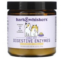 Dr. Mercola, Bark & Whiskers™, Kibble Diet Digestive Enzymes, For Dogs & Cats, 4.23 oz (120 g)