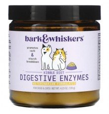 Dr. Mercola, Bark & Whiskers™, Kibble Diet Digestive Enzymes, For Dogs & Cats, 4.23 oz (120 g)