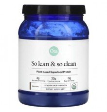 Ora, So Lean & So Clean, Plant-Based Superfood Protein, Chocolate, 22.9 oz (650 g)